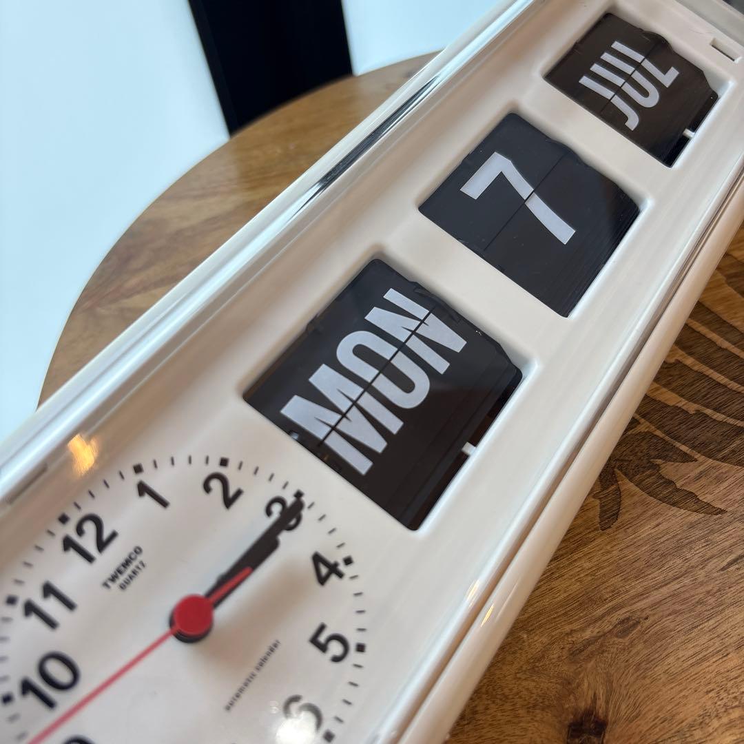 TWEMCO トゥエンコ 置き掛け兼用時計 BQ-38 ホワイト