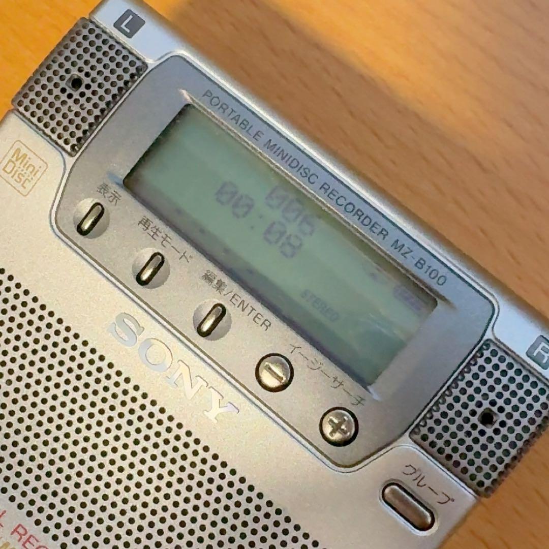 動作確認済み】SONY ソニー ポータブルMDプレーヤー MZ-B100