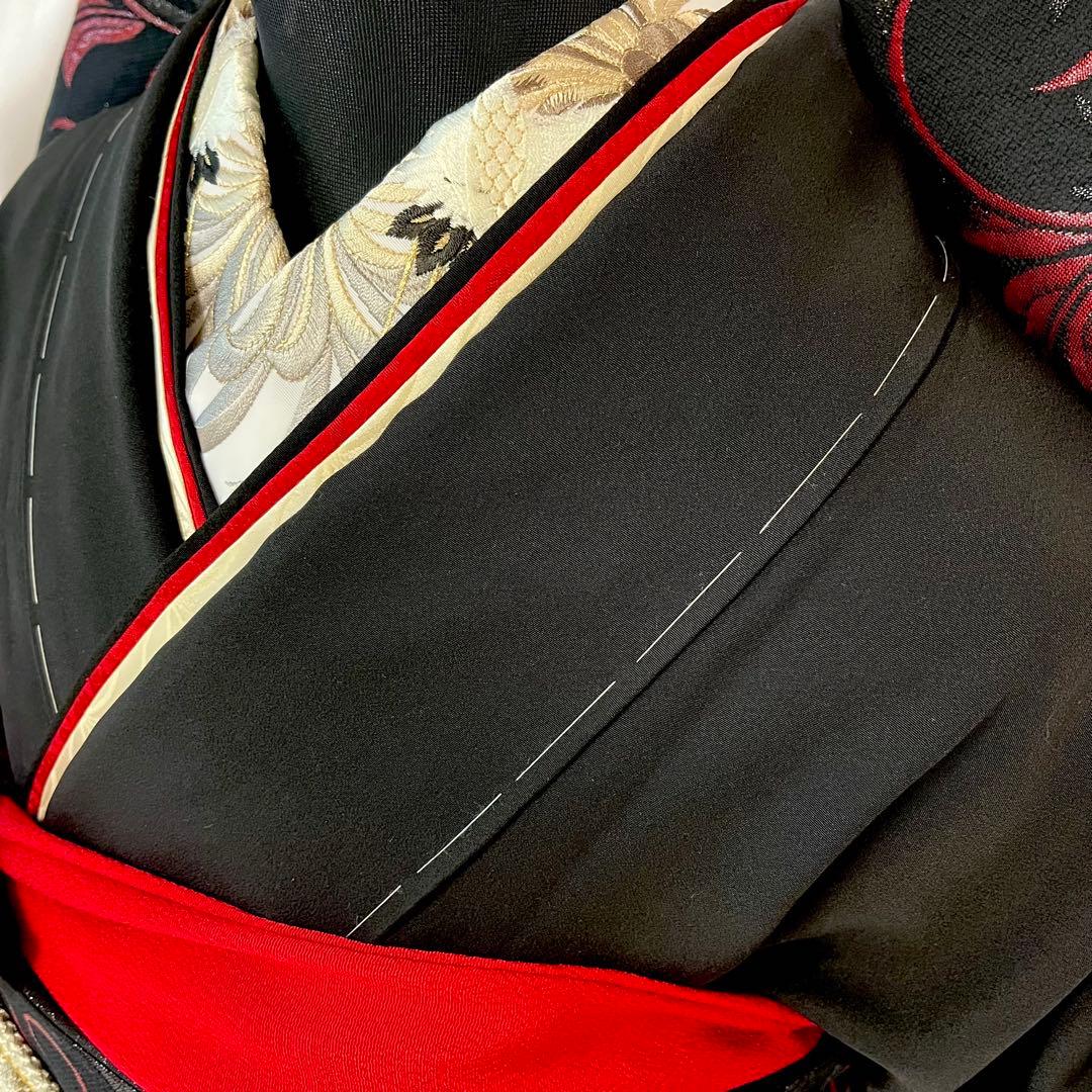 ◾️振袖フルセット■新品オリジナル■正絹無地振袖■黒振袖■成人式振り袖■振袖一式