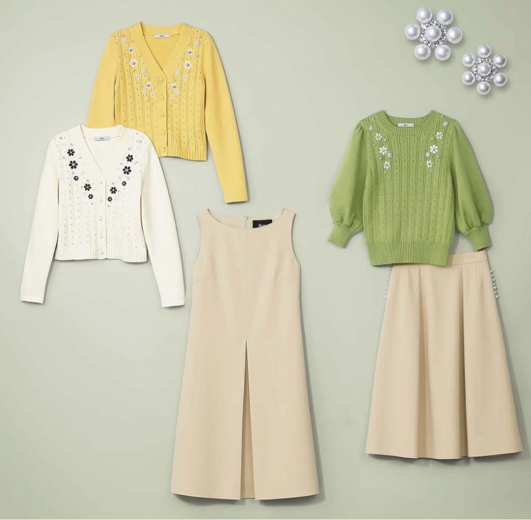 新品同様♡Reneルネ♡タックワンピース ベージュ 38（36