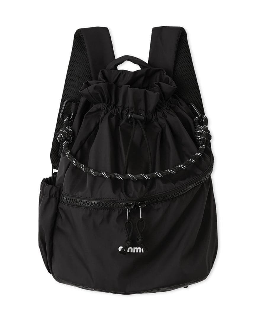 新品 未使用 タグ付き エミ 撥水 emmi ロゴマルチバックパック 黒