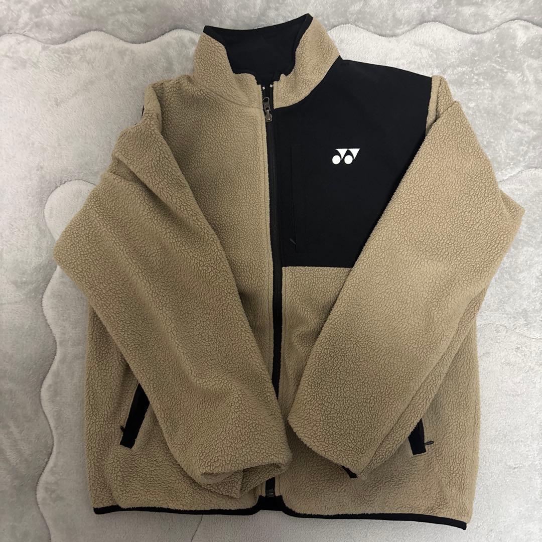 ヨネックス ジップアップジャケット 黒 ベージュ - メルカリ