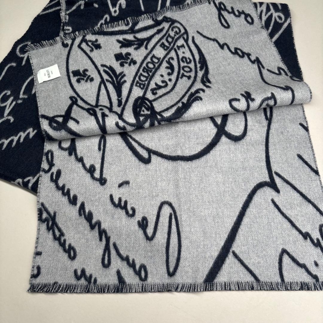 【新品／ギフトに最適】ベルルッティ　カリグラフィ ウール マフラー