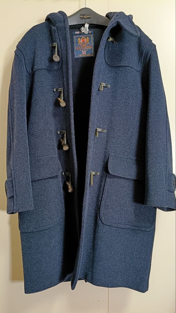 グローバーオール ヘリンボーン ダッフルコ ート 水牛トグル gbus36