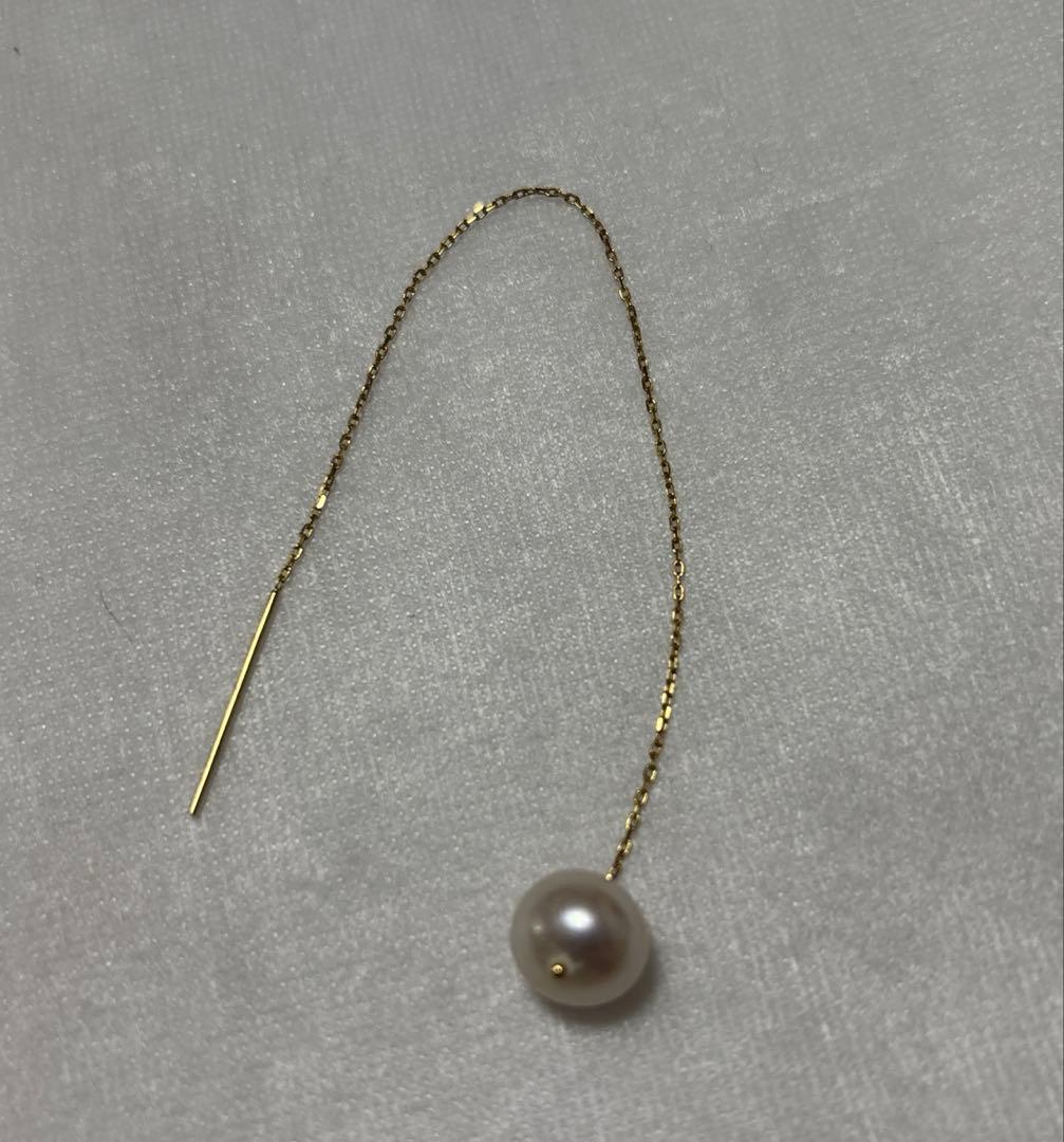Sweet Pea パールロングピアス 片耳 K18 YG