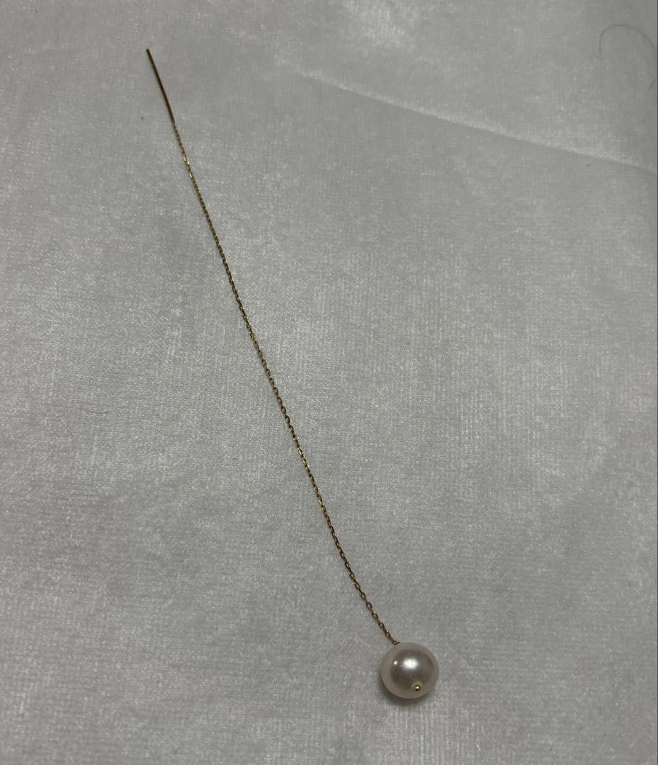 Sweet Pea パールロングピアス 片耳 K18 YG