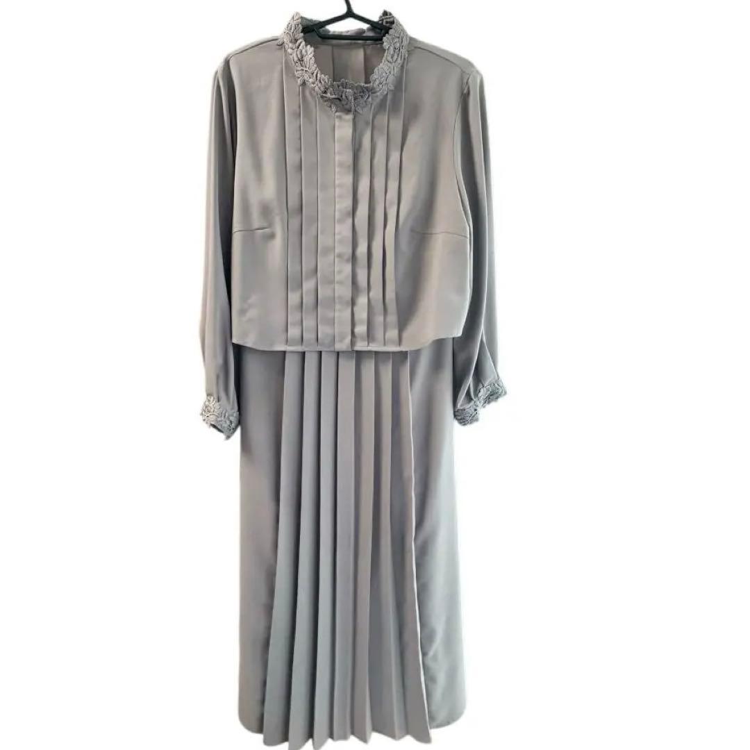 美品】Rose Tiara フォーマルドレスセット 42 グレージュ