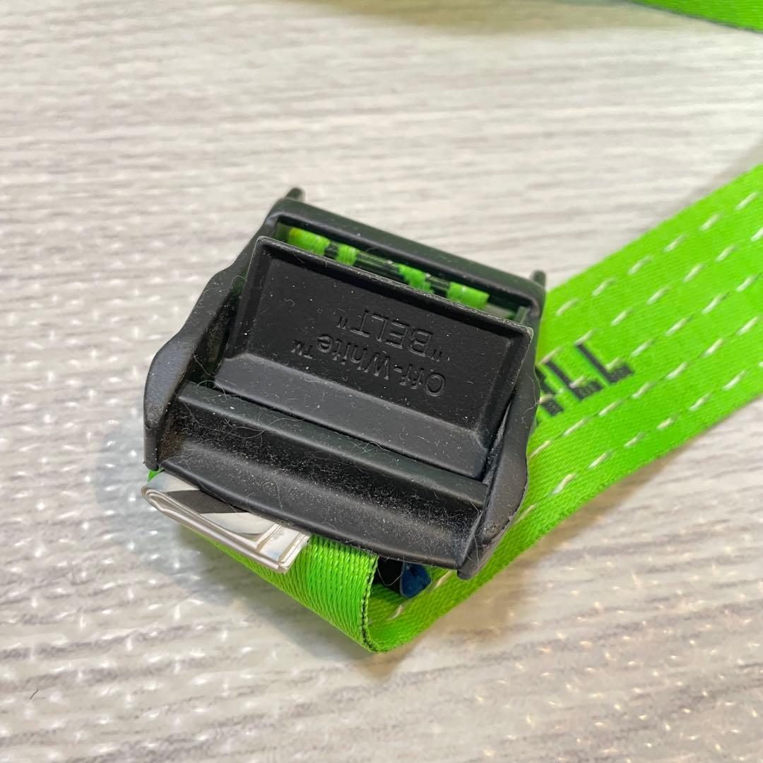 off-white オフホワイト　緑　ベルト