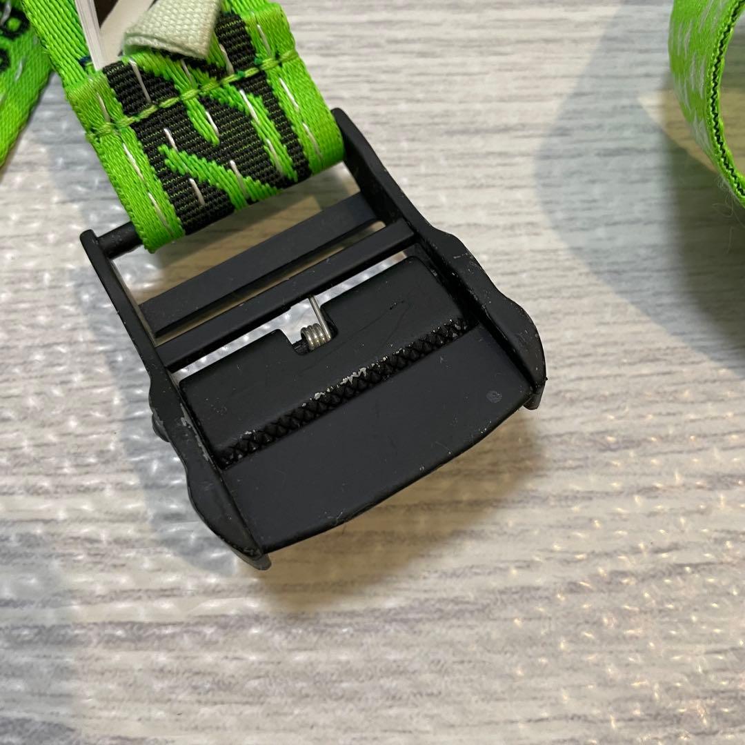 off-white オフホワイト　緑　ベルト