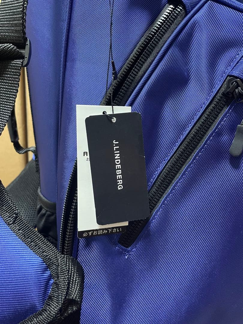 【新品未使用】J.LINDEBERG パープルブルー キャディバッグ スタンド式