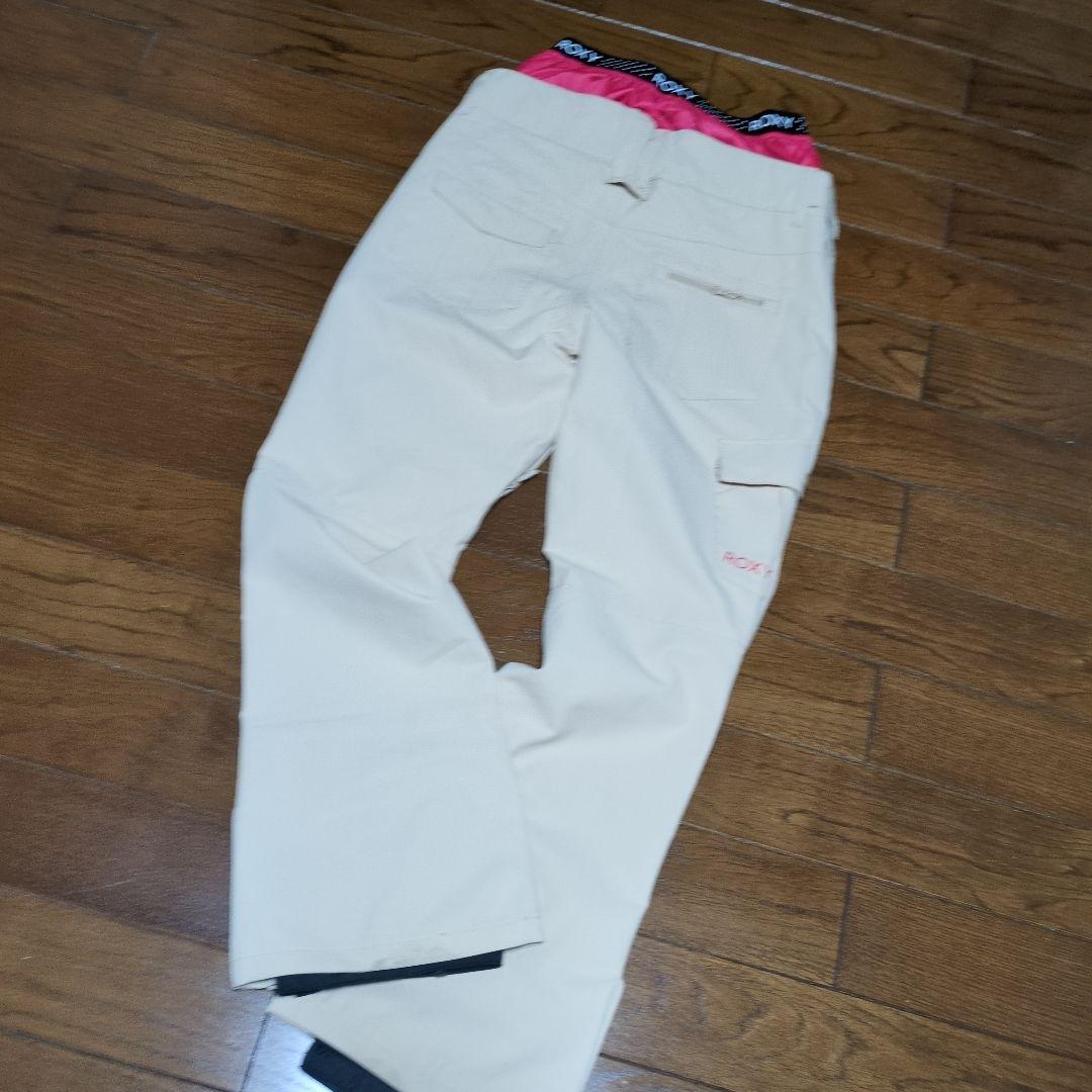 ROXY　スノボウェア　上下セット　Ｍ　総柄　ロゴ　ベージュ