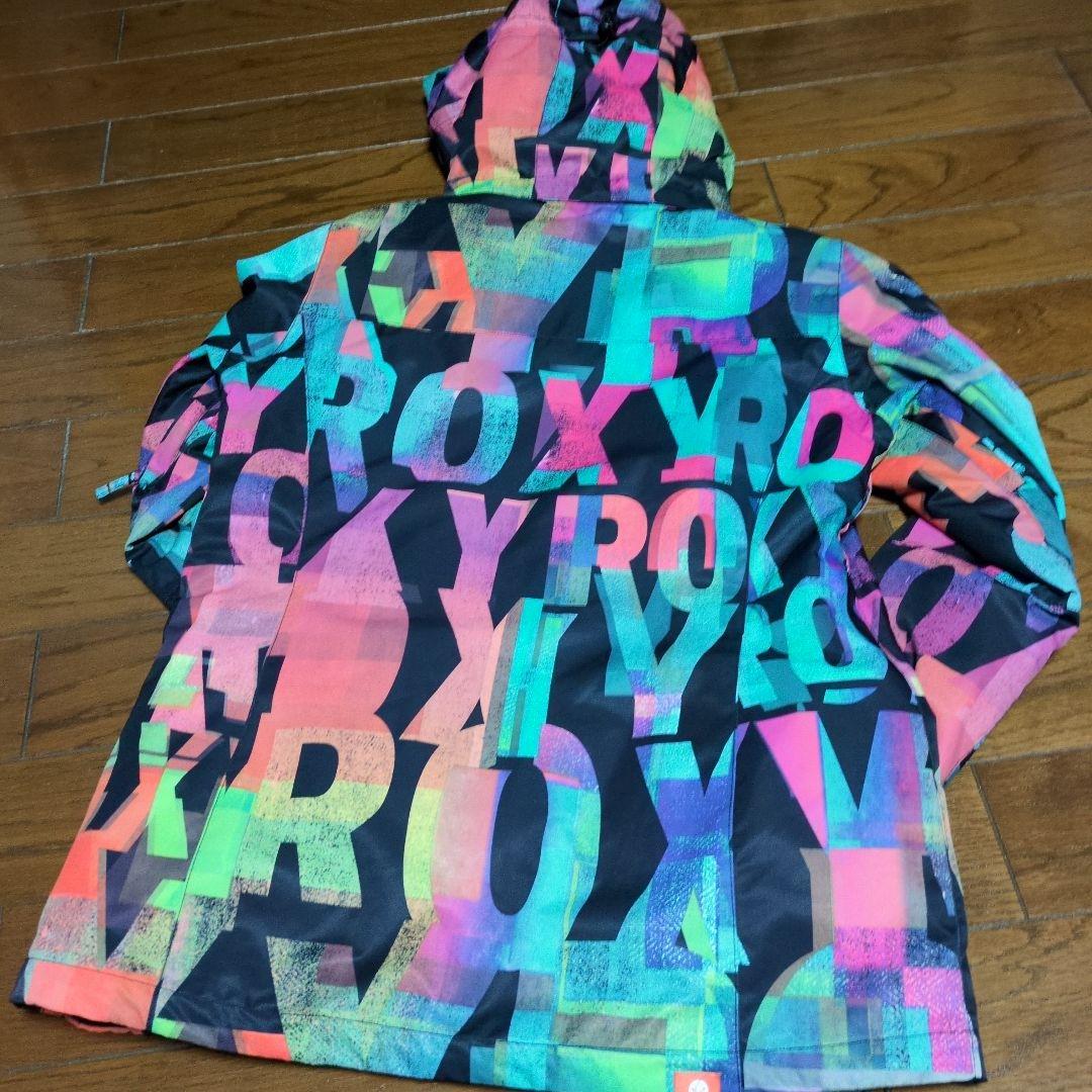 ROXY　スノボウェア　上下セット　Ｍ　総柄　ロゴ　ベージュ
