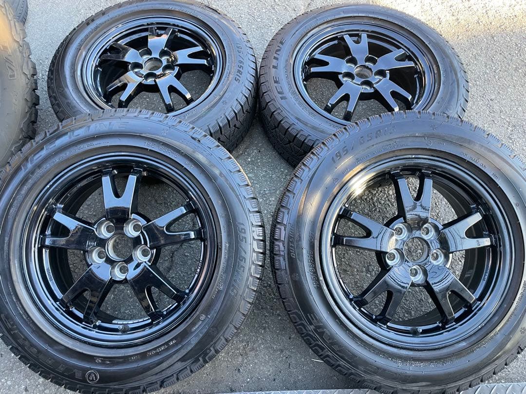 30系プリウス純正 中古スタッドレスタイヤホイール4本セット！195