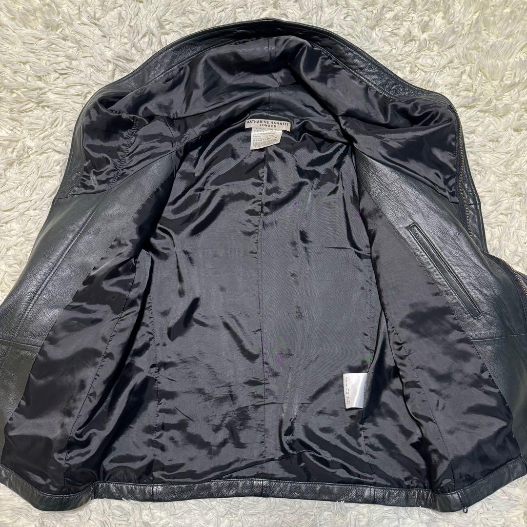 キャサリンハムネットロンドン ライダースジャケット レザー