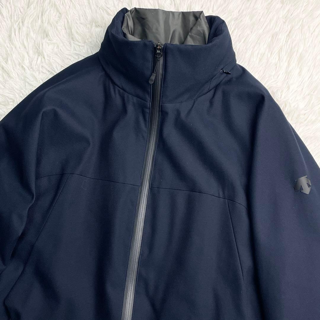 美品 Lサイズ DESCENTE スタンドカラーコート 着脱パファーベスト 撥水
