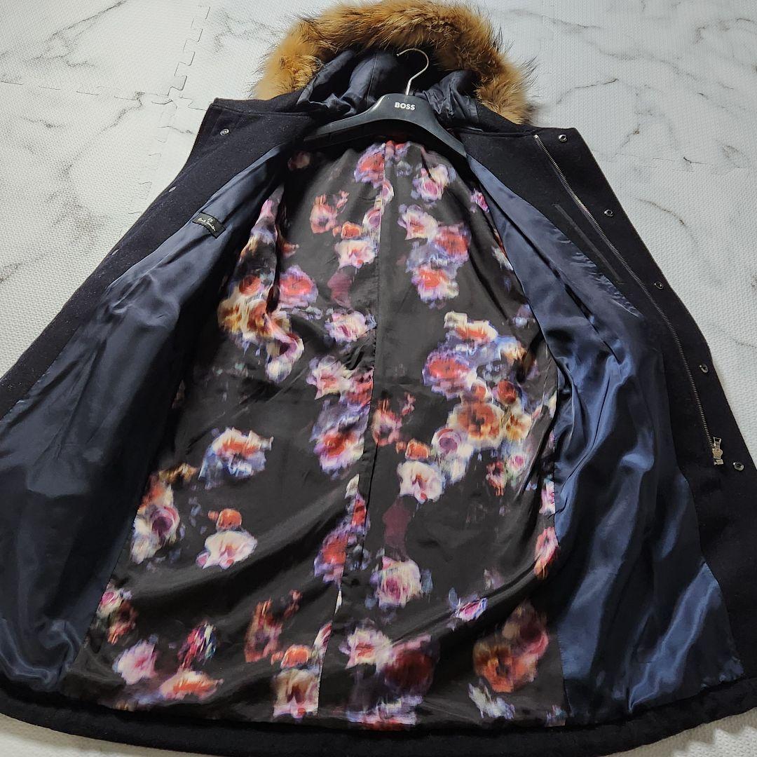 入手困難✨ポールスミス ロングコート カシミヤ 裏地花柄 ファー