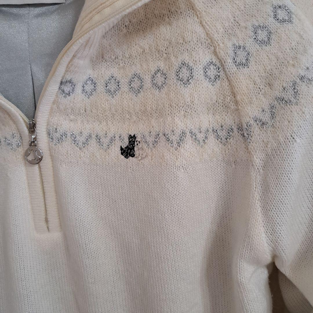 ○Black & White○ M ☆ ジップアップセーター アルパカ//防寒