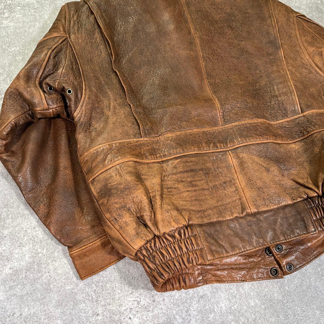 90s A-2 G-1 フライトレザージャケット　M 本革　YKK ヴィンテージ
