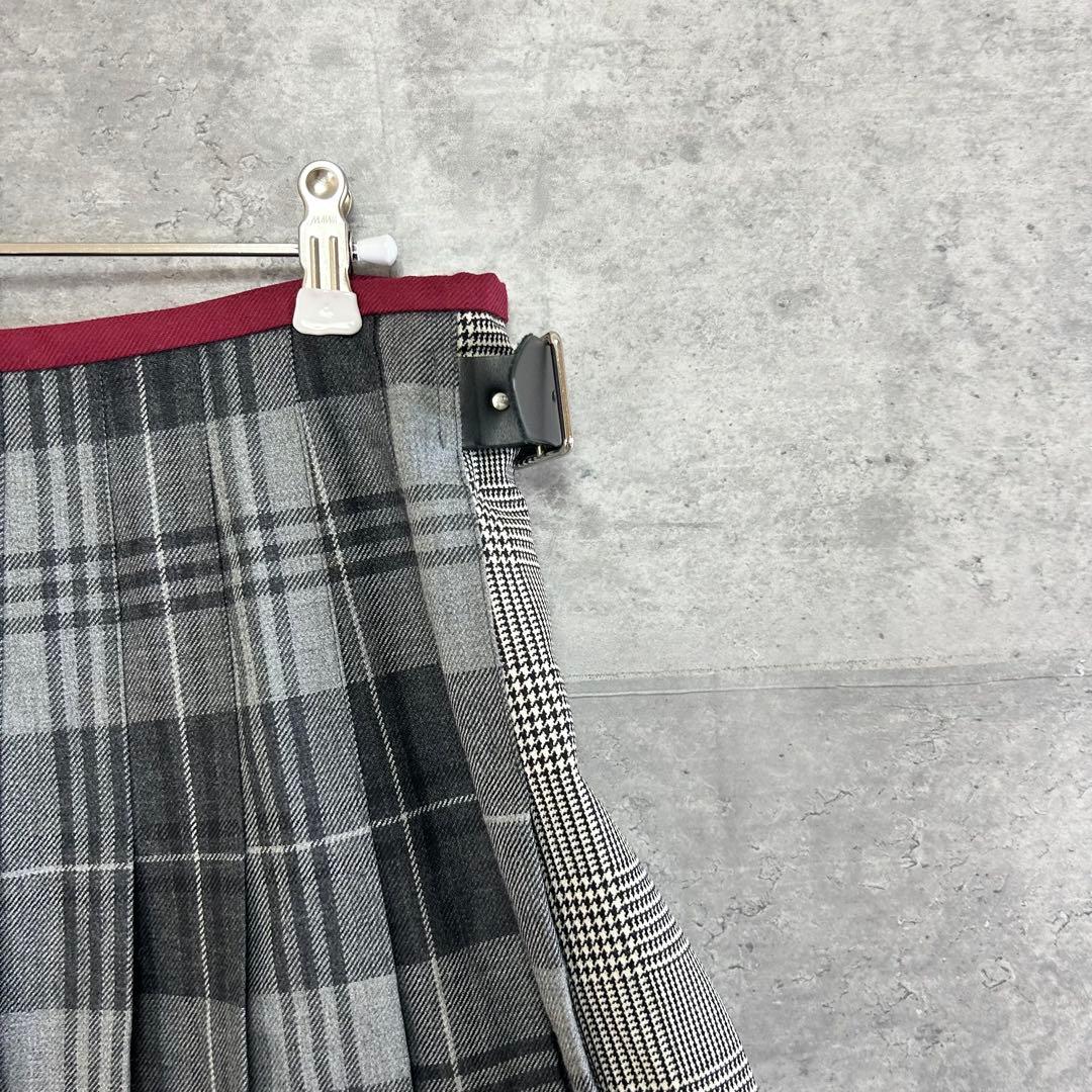美品　オニールオブダブリン レキップ別注 ラップスカート チェック プリーツ