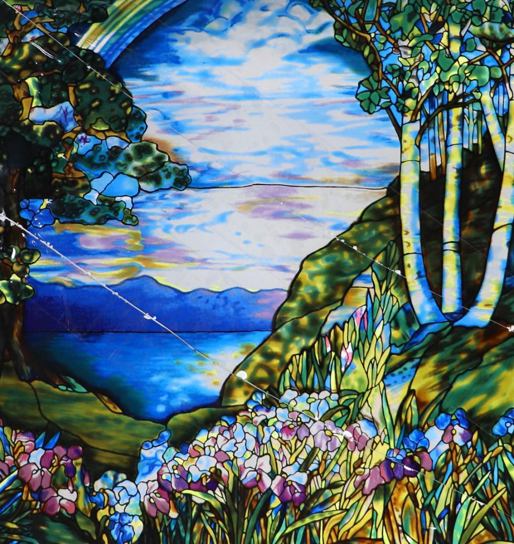 ティファニー ヴィンテージ ステンドグラス 大型 ウェストミンスター