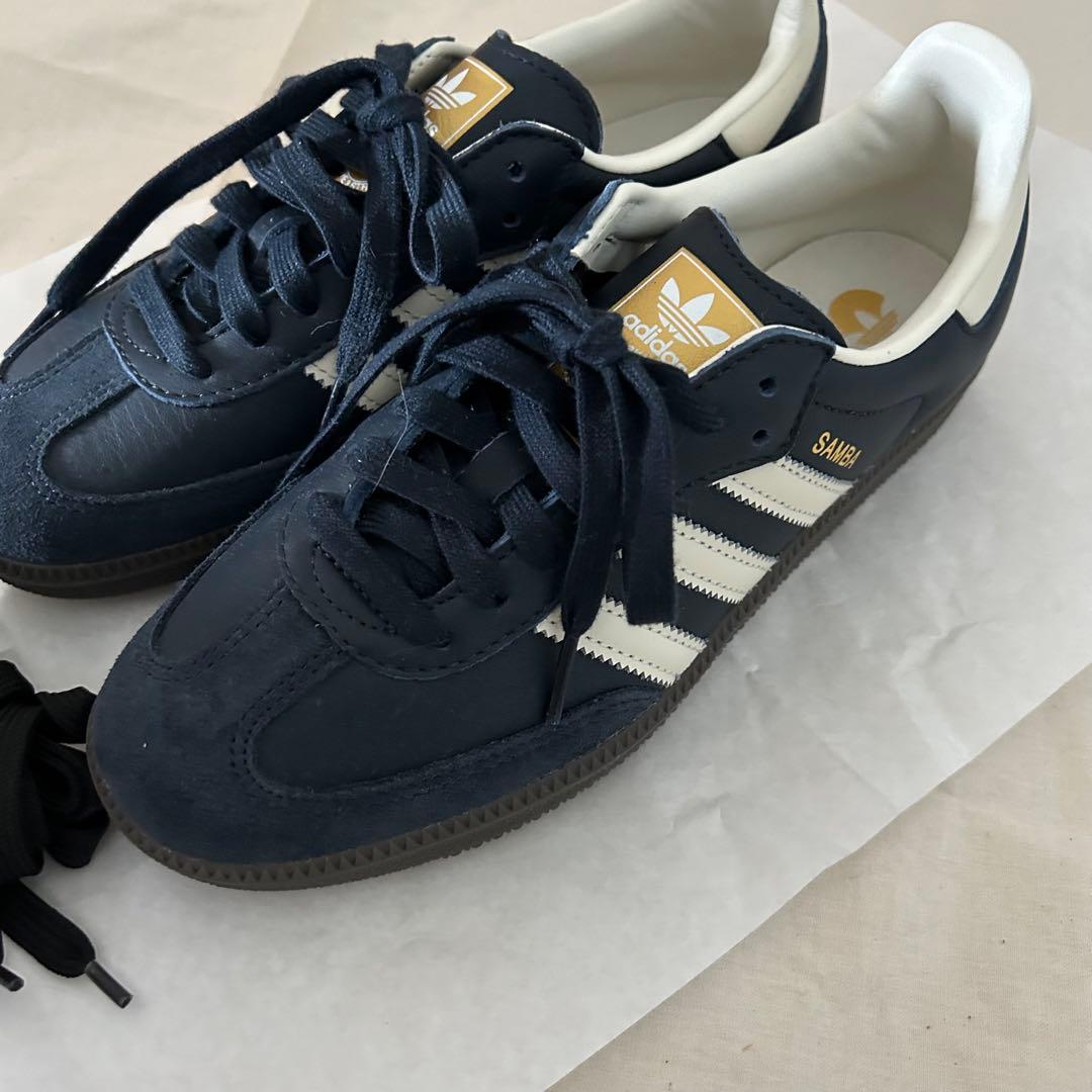 mさま新品未使用 adidasサンバ　ネイビー24.5㎝