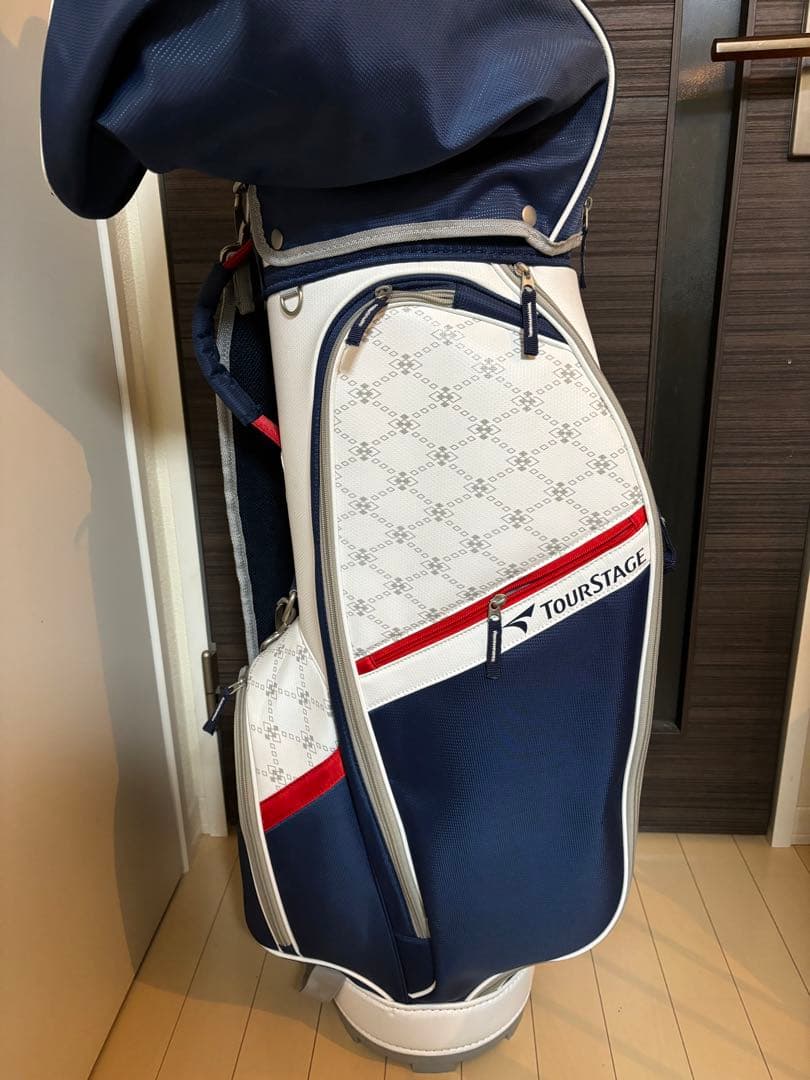 おもちさん専用　TOUR STAGE ゴルフキャディバッグ ネイビー