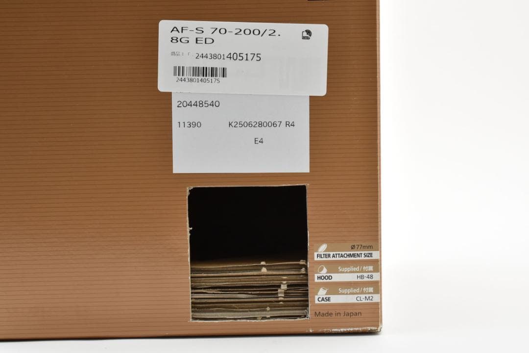 動確済 ニコン Nikon 70-200mm f/2.8G ED #198