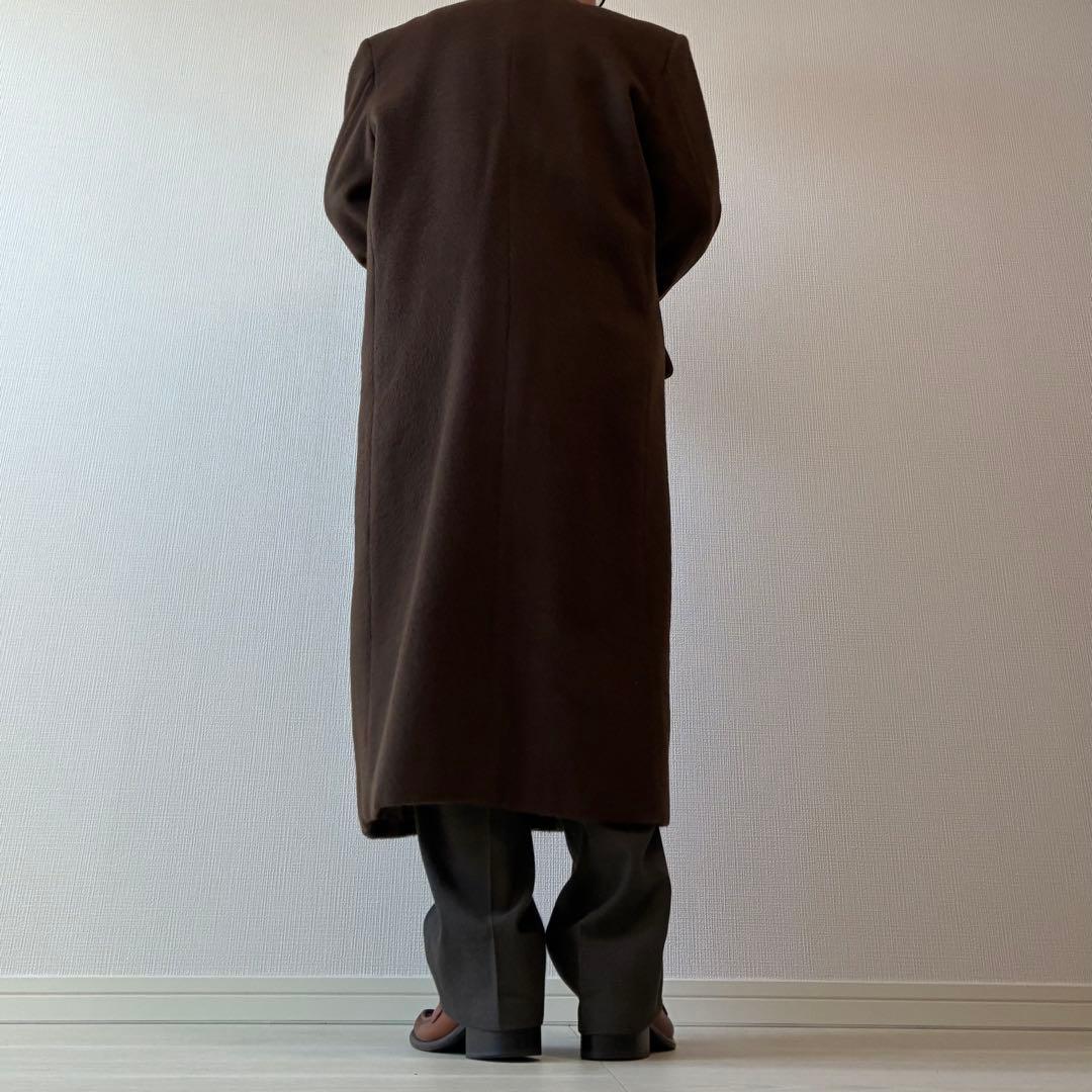 90's ヴィンテージ ダブル チェスターコート ブラウン デッドストック