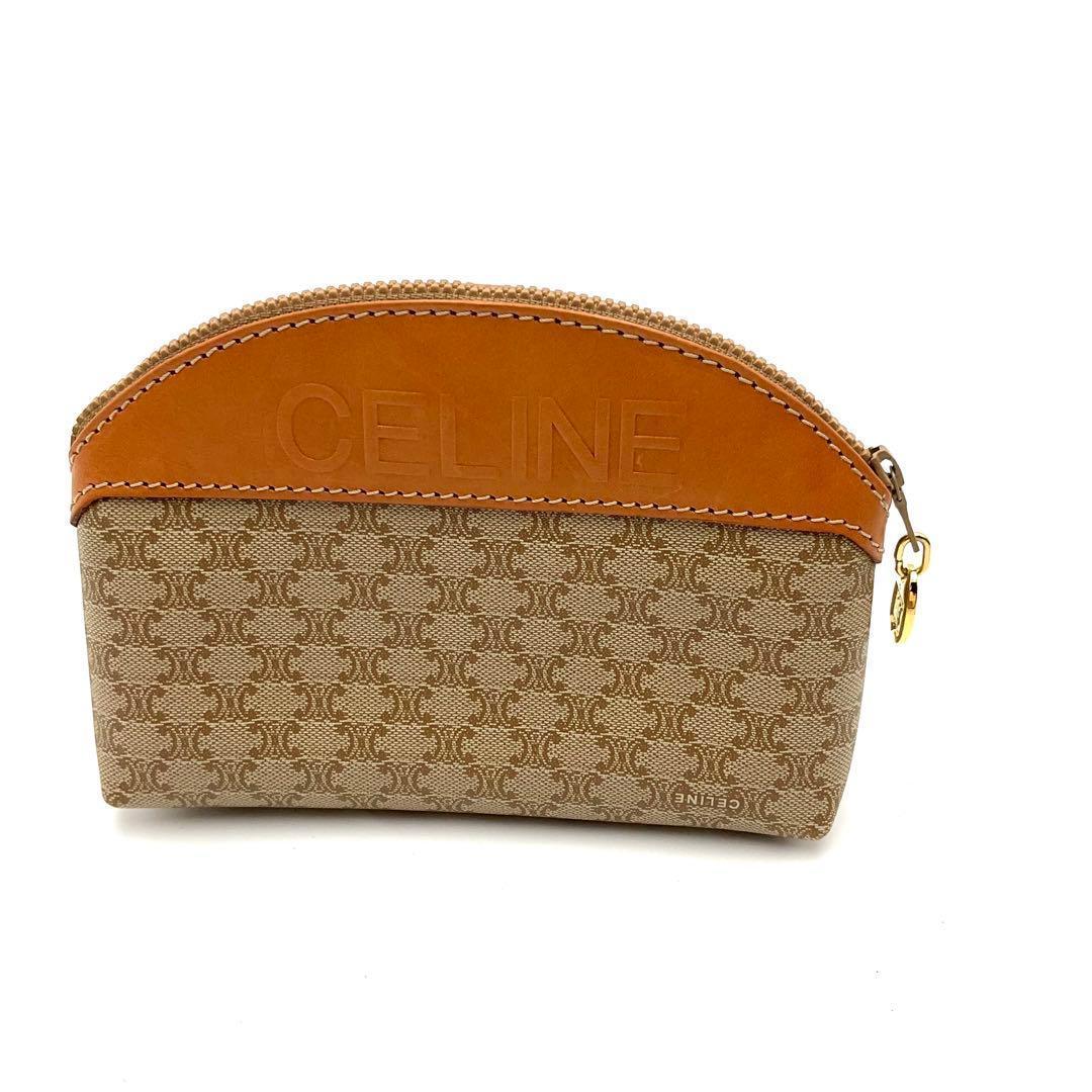 CELINE セリーヌ ポーチ マカダム バージュ コスメ 小物入れ トラベル