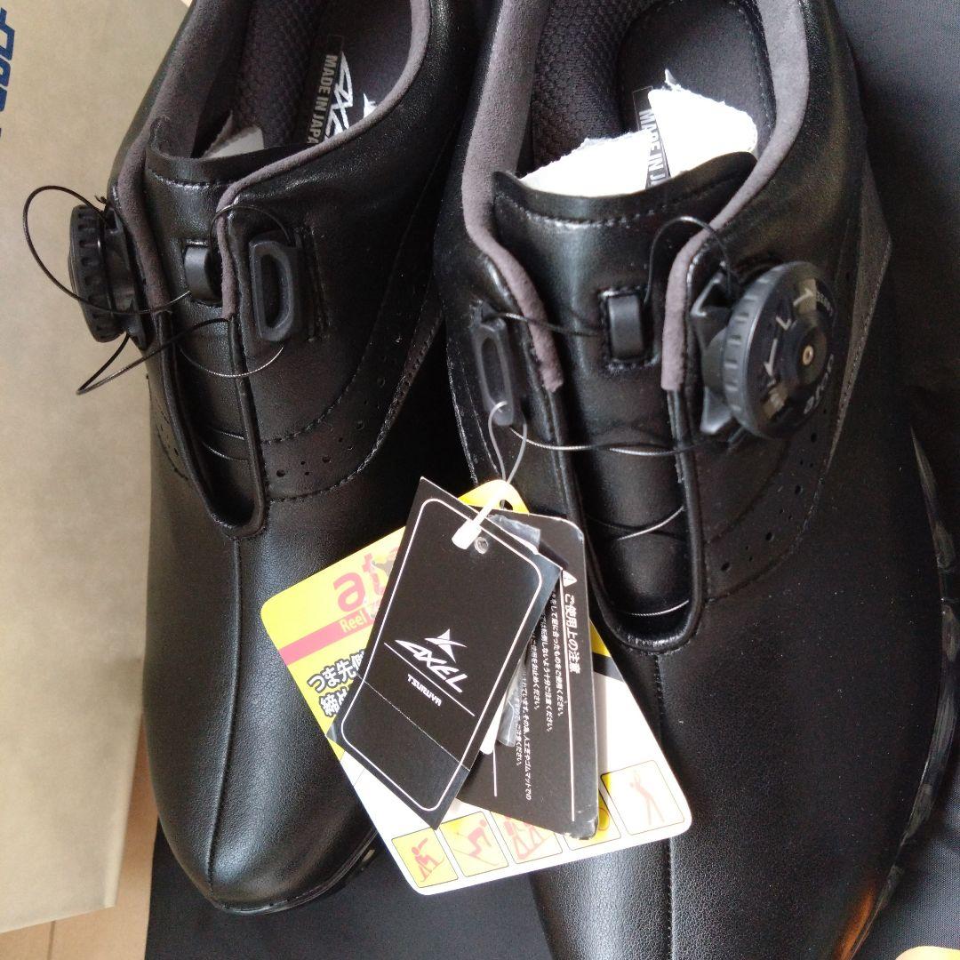 AXEL EVO FLEX ver2 レザーゴルフシューズ ブラック25cm