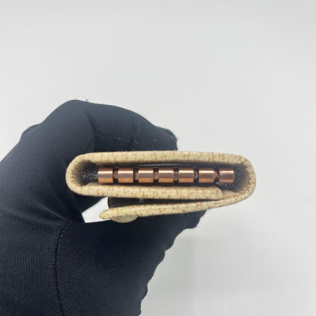 新品同様　Gucci GG柄　キャンバス　バンブー　6連　キーケース