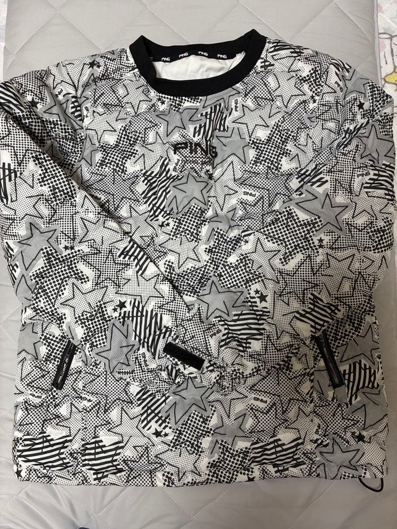 PING メンズウエア 中綿スニード プルオーバー 星柄ジャケット Lサイズ