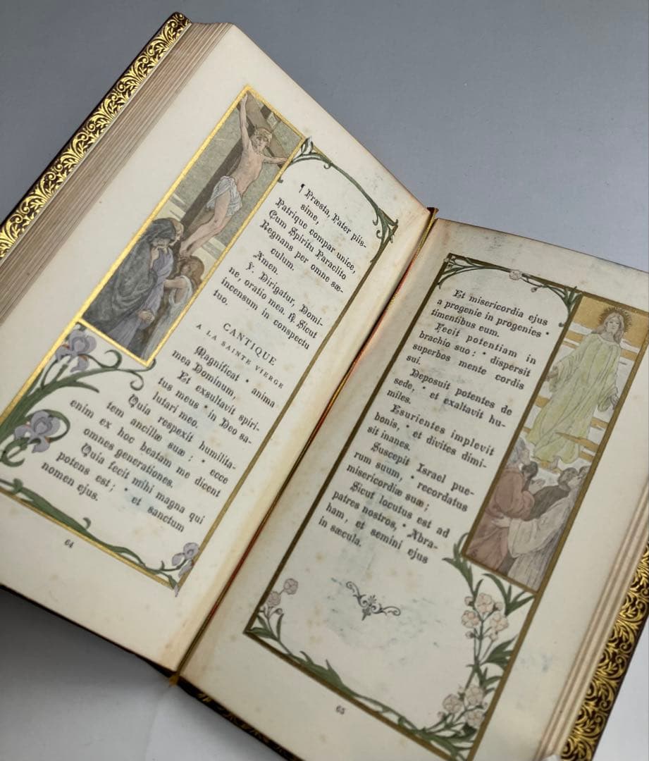 アール・ヌーヴォー　1899年　ミセル　フランスアンティーク　祈祷書　19世紀
