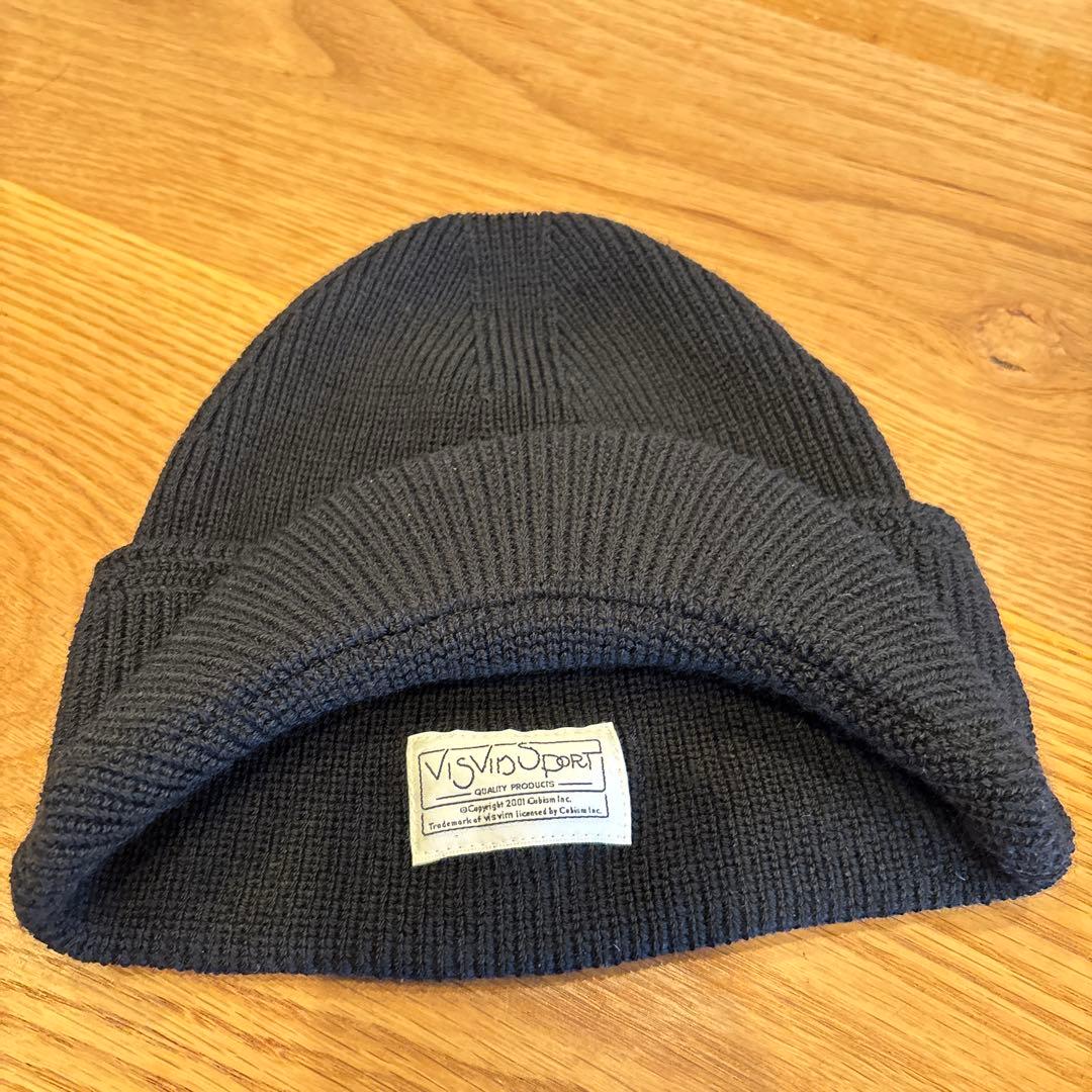 visvim VS VISOR KNIT BEANIEネイビー ニット帽 - メルカリ
