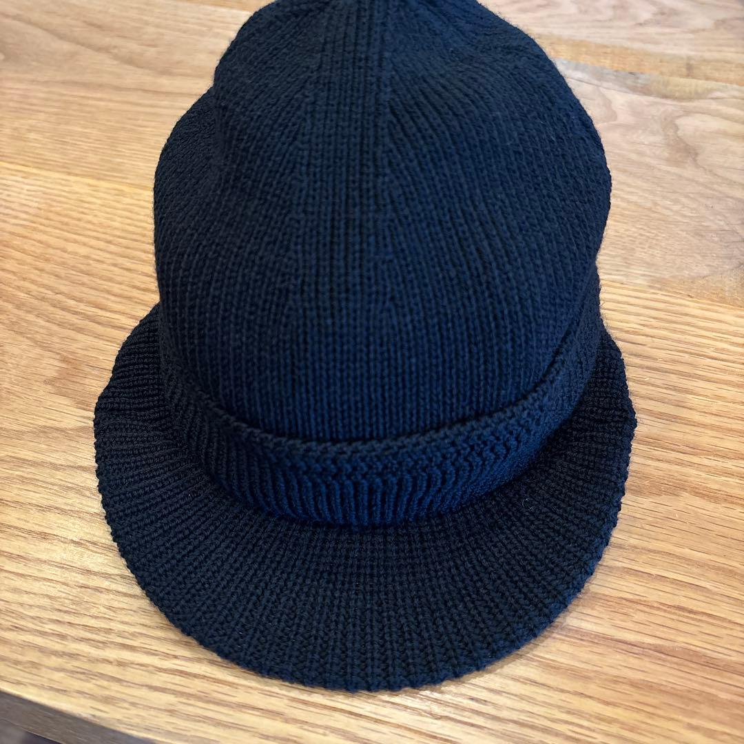 visvim VS VISOR KNIT BEANIEネイビー ニット帽 - メルカリ