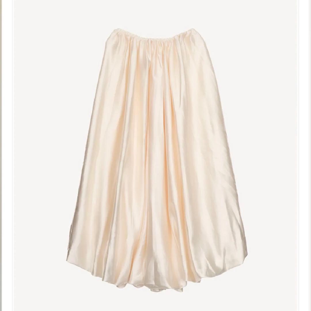 スカート Acka balloon form satin skirt