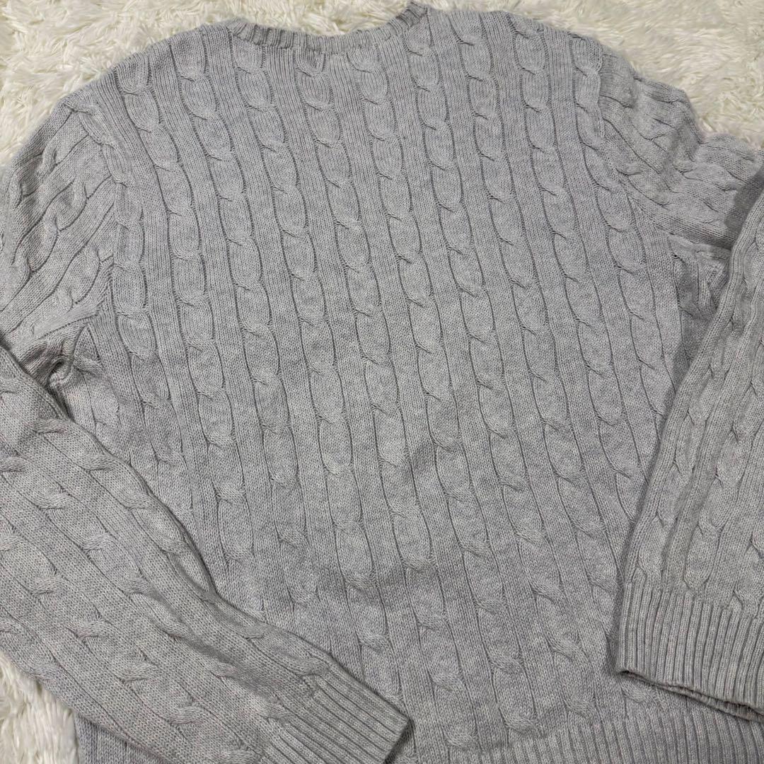 大きいサイズ✨ラルフローレン ケーブルニット コットンセーター グレー 極美品