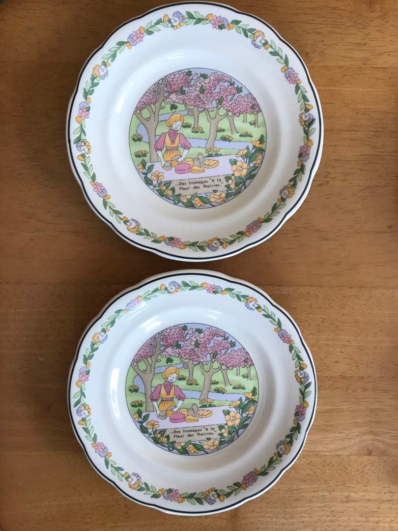 GIEN ジアン 皿 スリーシーズン 3絵柄6枚セット フランス製