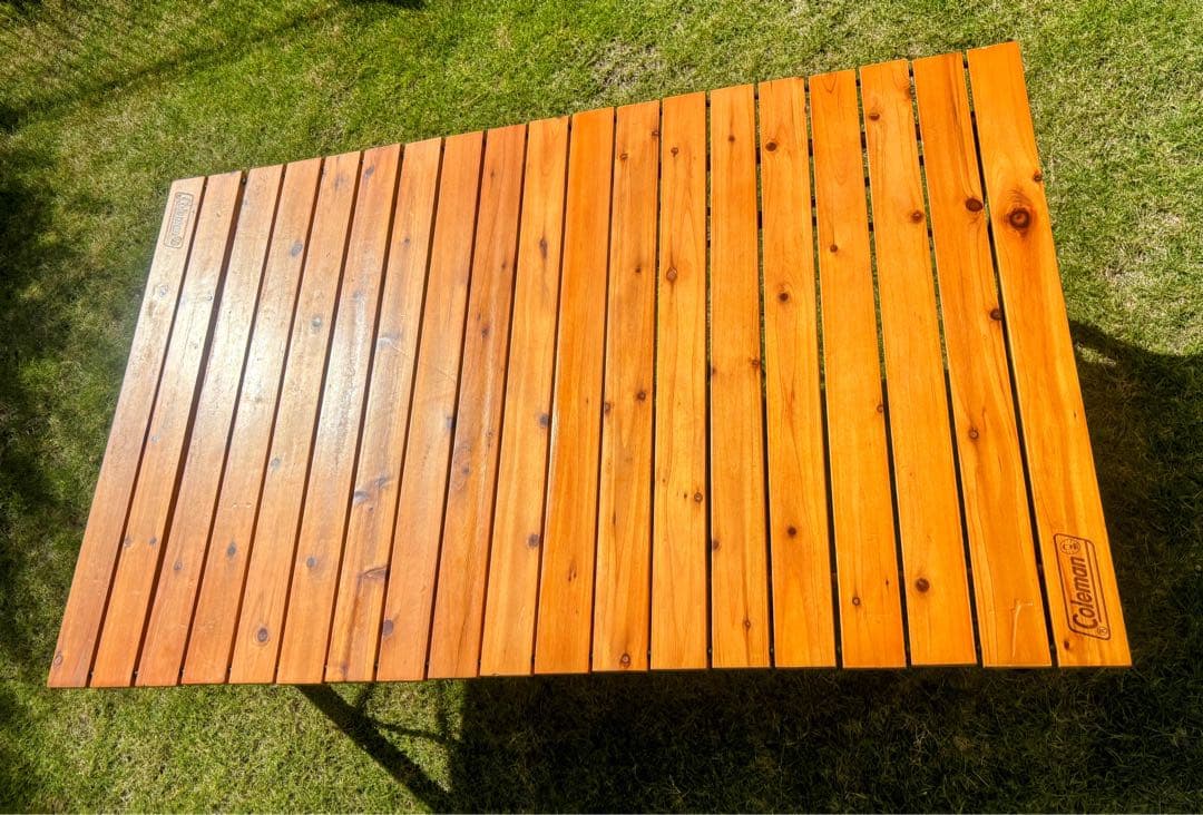 《はとちゃん》コールマン ナチュラルウッドロールテーブルクラシック110