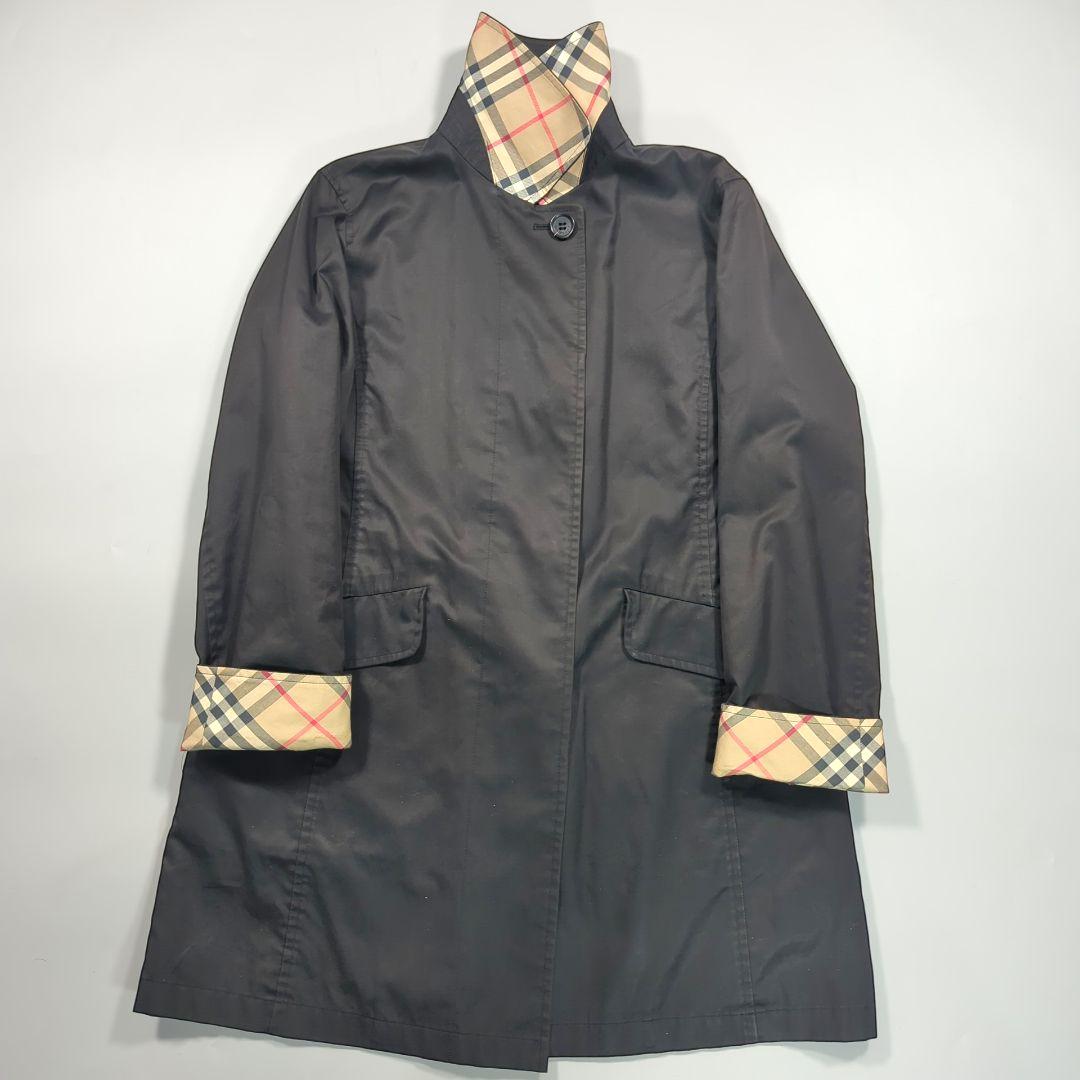 BURBERRY バーバリーロンドン ステンカラーコートノバチェック 9号