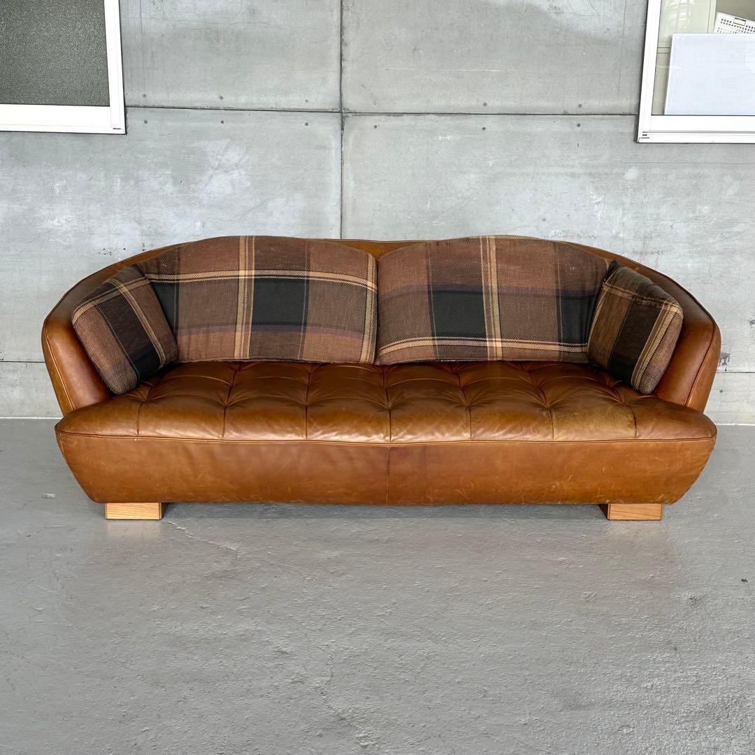 CRASH GATE オピウムソファー オイルレザー 2.5人掛け オゾン脱臭済