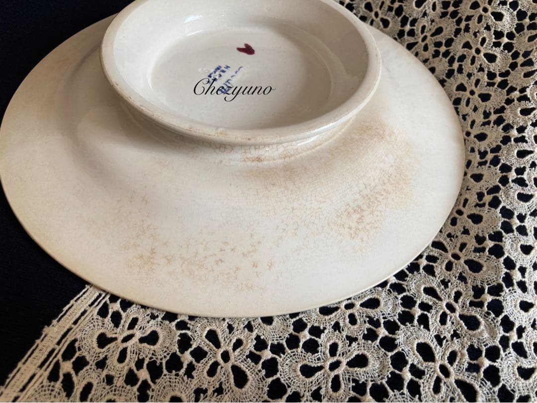 フランスアンティーク クレイユモントロー Béarn バスク柄 コンポティエ