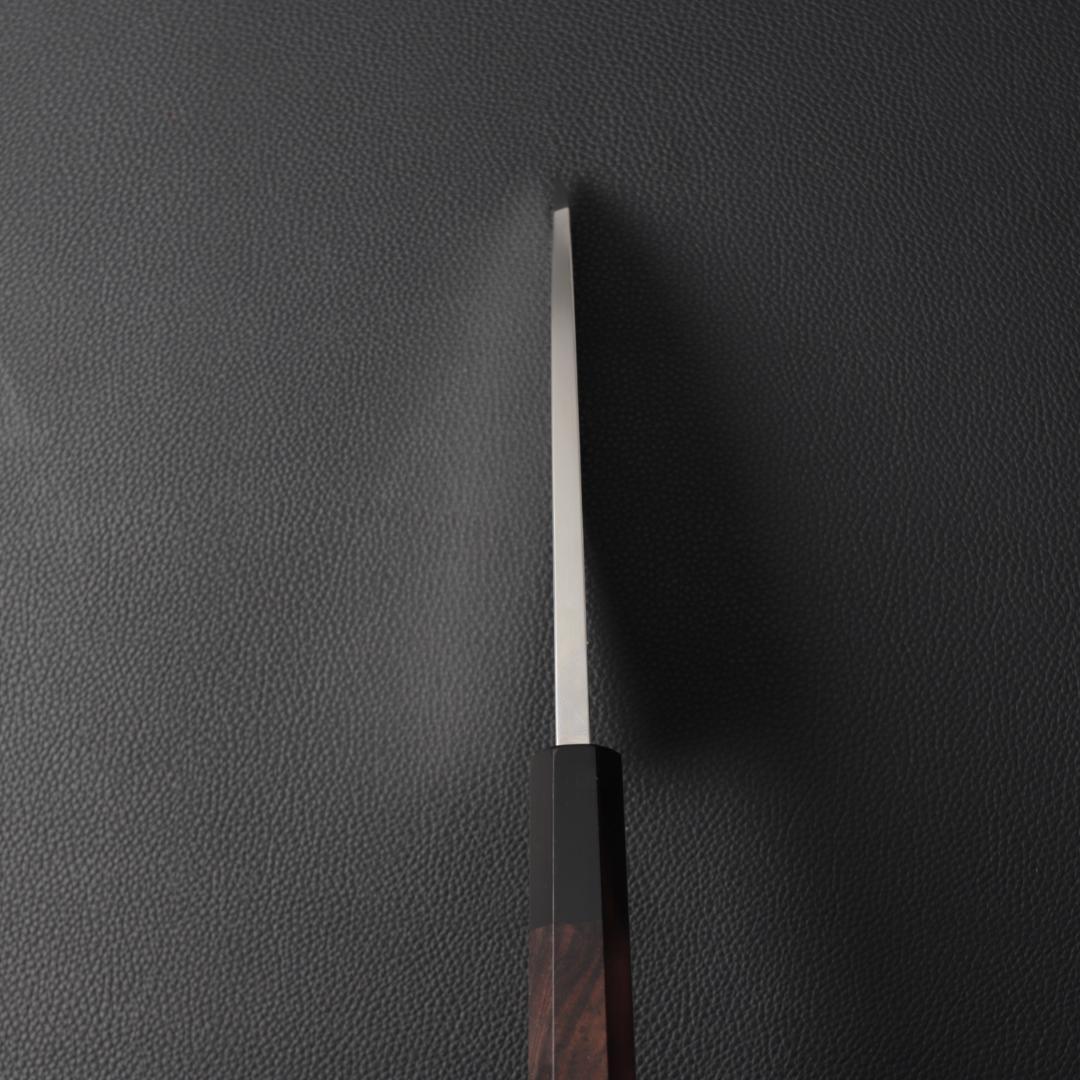 10781鏡面仕上げ出刃包丁5寸 刃は究極の切れ味 刺身包丁 黒檀黒水牛角八角柄