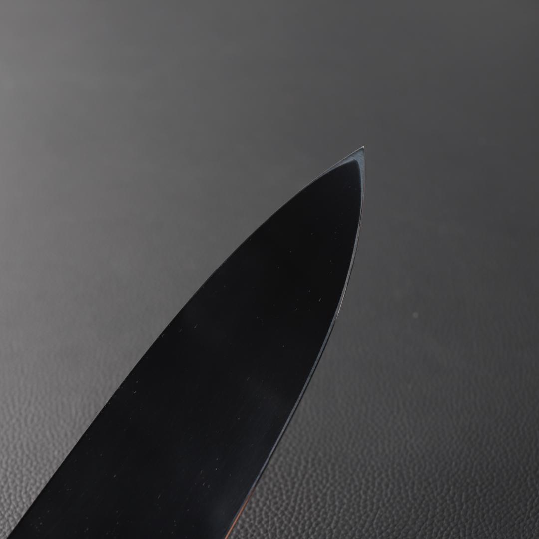 10781鏡面仕上げ出刃包丁5寸 刃は究極の切れ味 刺身包丁 黒檀黒水牛角八角柄