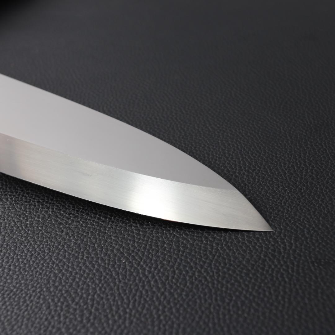 10781鏡面仕上げ出刃包丁5寸 刃は究極の切れ味 刺身包丁 黒檀黒水牛角八角柄