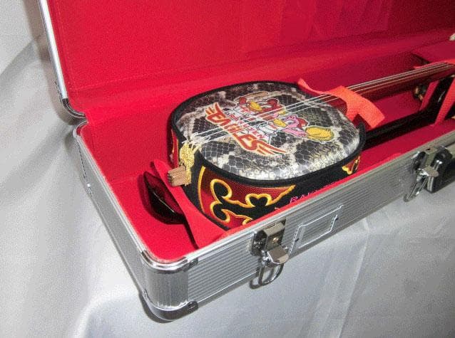 新品未使用(送料無料)12.000円　沖縄三線専用　二丁入アルミハードケース