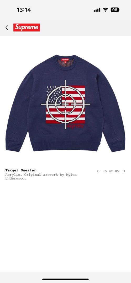 Supreme Target Sweater M ターゲットセーター 25fw - メルカリ
