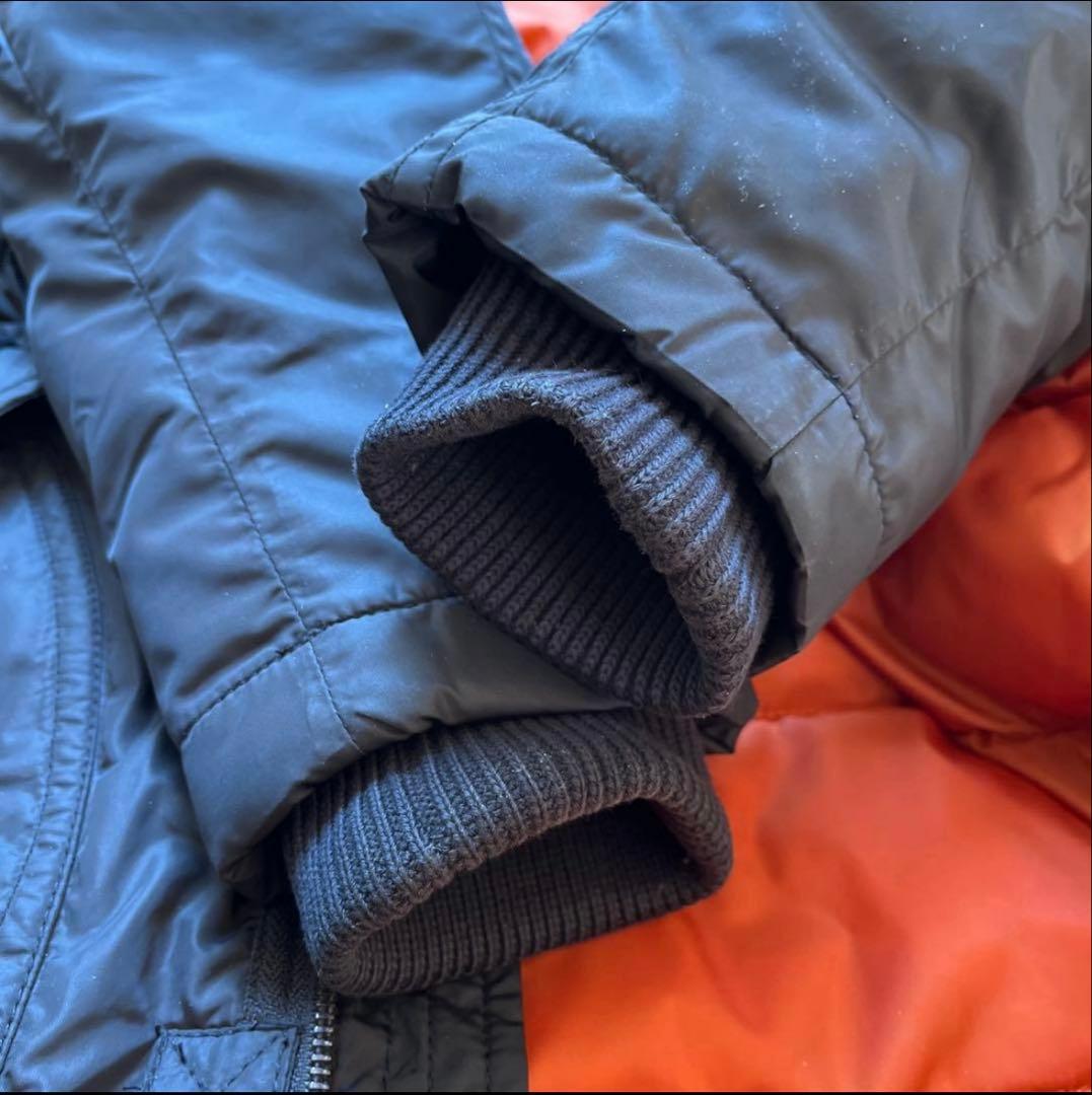 DIESEL モッズコート 黒 ファー付 アウター　オレンジ　ディーゼル　ロング