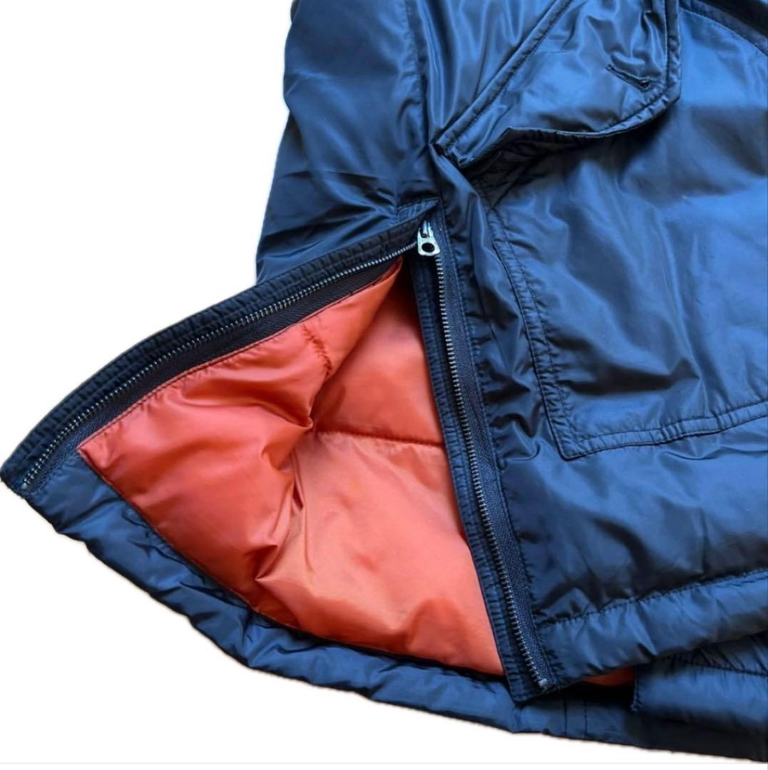 DIESEL モッズコート 黒 ファー付 アウター　オレンジ　ディーゼル　ロング