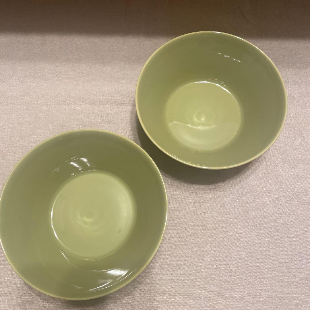 イッタラ ティーマボウル15cm 廃盤色オリーブグリーン 2つ 欠けあり